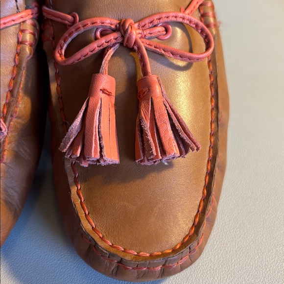 Coach Women's Brown Leather Moccasins with Tassels - Picture 3 of 14